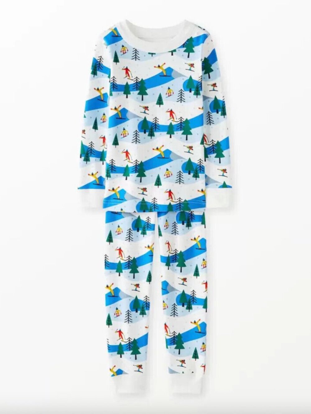 Hanna Andersson HannaJams Long John Pajama Set Ski Slope - Size 5 110